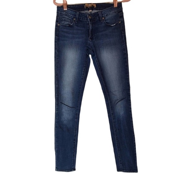 Paige Verdugo Jegging Straight Leg Low Rise Ankle Blue Jeans 27 Preowned - Picture 1 of 8